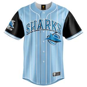 Nrl Cronulla Sharks: NRL Sharks 'Slugger' Baseball Shirt