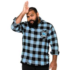 Nrl Cronulla Sharks: NRL Sharks 'Lumberjack' Flannel Shirt