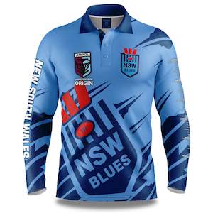 Nsw Blues: NSW Blues 'Ignition' Fishing Shirt - Adult