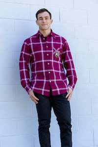 Qld Maroons: QLD Maroons 'Mustang' Flannel Shirt