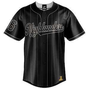 Super Rugby: NZ Highlanders Blackout Baseball Shirt - Youth
