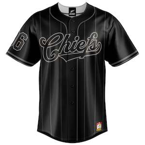 NZ Chiefs Blackout Baseball Shirt - Adult