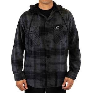 All Blacks: All Blacks 'Hilltop' Hooded Flannel Shirt