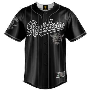 NRL Raiders Blackout Baseball Shirt - Youth