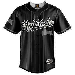 NRL Rabbitohs Blackout Baseball Shirt - Youth