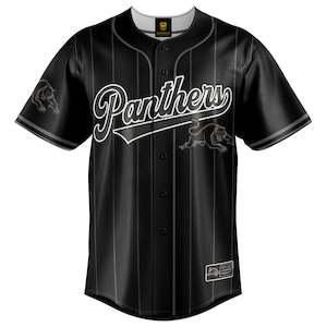 NRL Panthers Blackout Baseball Shirt - Adult