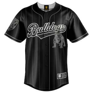 NRL Bulldogs Blackout Baseball Shirt - Youth