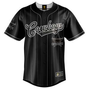 Nrl: NRL Cowboys Blackout Baseball Shirt - Youth
