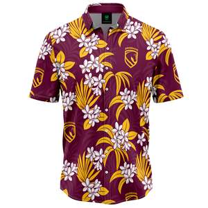 NRL Broncos 'Reef' Hawaiian Shirt