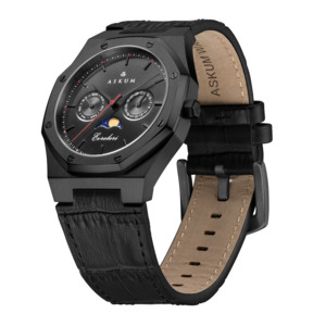 Men: Evreleri Chronograph Leather - Gun Metal