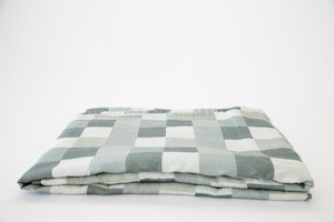 SHADES OF GREEN French Flax Linen Fitted Sheet Aspen & Fern