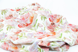 BLOSSOM BLUSH French Flax Linen Cot Sheet Aspen & Fern