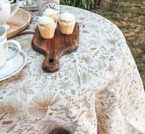 Products: Flora Fields Desert Linen Tablecloth