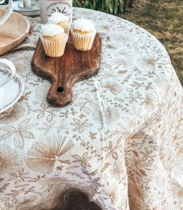 Products: Flora Fields Desert Linen Tablecloth