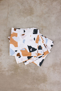 CERAMIC CRUSH French Flax Linen Napkins (Set of four) Aspen & Fern