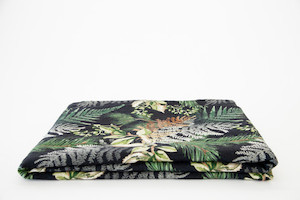 MOONLIT FERNS French Flax Linen Fitted Sheet Aspen & Fern