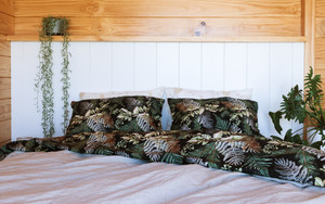 Products: Moonlit Ferns Linen Flat Sheet