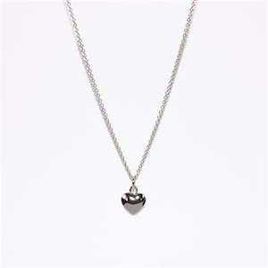 Stg Heart Pendant Necklace