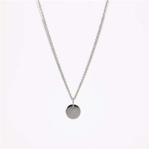 Necklace: Sterling Silver Disc Necklace