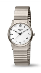 Boccia: Boccia Titanium Stretch Strap Watch