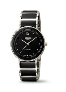 Boccia: Boccia Black Ceramic and Titanium Watch