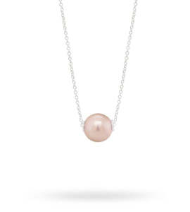 Pearls 1: Pearls Sterling Natural Pink Fresh Water Pearl Necklace