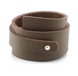 Ede Addison: Ede & Addison Brown Leather Cuff bracelet