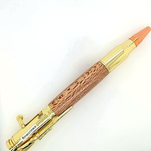 Wood Art Pens: Bolt Action Pen Rewarewa Gold and Copper