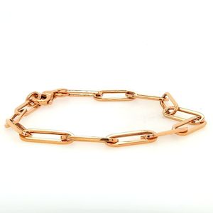 Gold Bangles Bracelets: Rose Gold Paperclip Bracelet