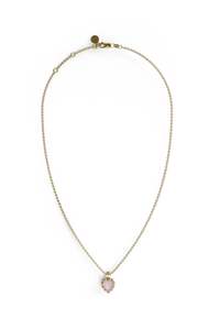 Necklaces: Stolen Girlfriends Gold Plated Rose Quartz Love Claw Necklace