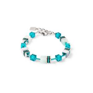 Bracelets: Coeur de Lion Geocube Turquoise Bracelet