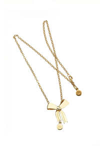 Karen Walker: Karen Walker Golden Icon Bow Necklace