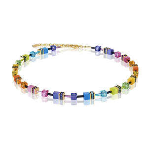 Coeur De Lion: Coeur de Lion Geocube Fresh Rainbow Necklace