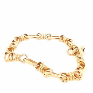 9ct Yellow Gold Oval Bellbar Bracelet