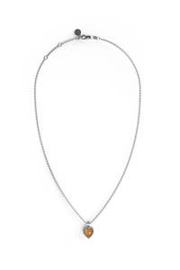 Stolen Girlfriend Sterling Silver Orange Citrine Love Claw Necklace