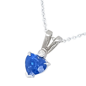 Custom Made Creations: White Gold Tanzanite and Diamond Heart Pendant