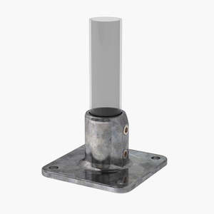 Masterklamp: PIpe Clamp 4.12 - Square Base Flange 4 hole