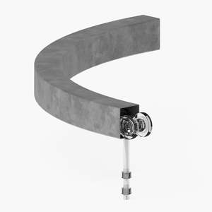 450kg System: Hercules Sliding Door Curved Track Section