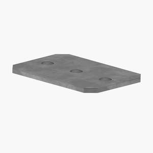 Fence Fittings: Rectangular Steel Flange