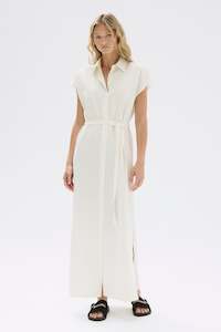 Heather Silk Maxi Shirt Dress