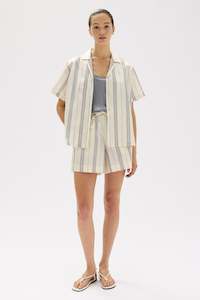 Capri Stripe Short Sleeve Shirt