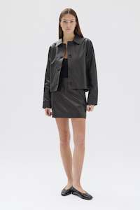 Occasion: Cropped Leather Jacket