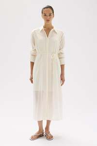 Donation: Harper Linen Silk Maxi Shirt Dress