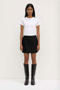 Womens Silk Clothing Accessories: Moss Wool Silk Mini Skirt