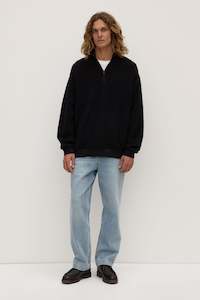 Palmer Wool Blend Funnel Neck Zip Sweat