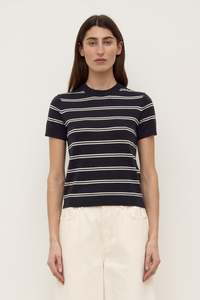 Allison Stripe Cotton Cashmere Tee