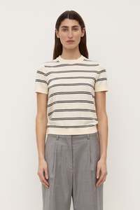 Allison Stripe Cotton Cashmere Tee