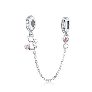 Safety Chains: Pink Cat Safety Chain