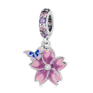 Alurelle Butterfly Flower Charm