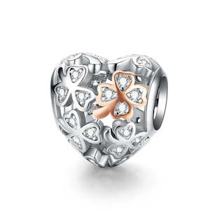 Alvoura Clover Heart Charm